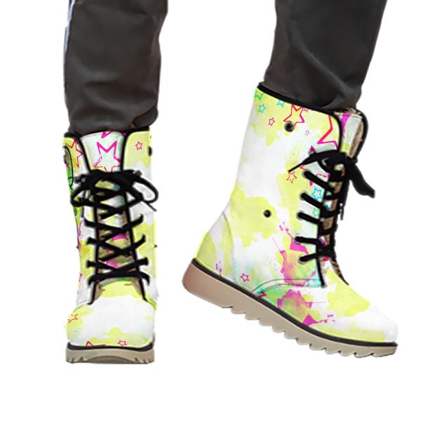 Winterboots mit Hundemotiv Luna - gefütterte Winterschuhe, Stiefel, bunt, Grösse 35-44, Mix, Mischling, Strassenhunde